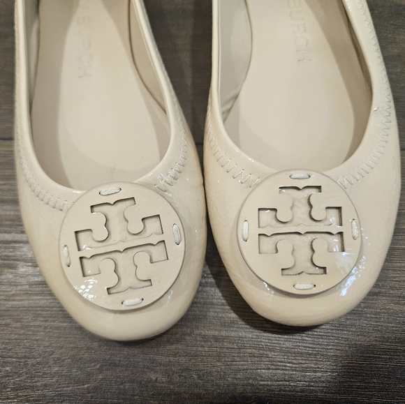 SOLD‼️NWOT Tory Burch Minnie Travel Ballet Flat, Nude Patent Leather - Picture 10 of 15